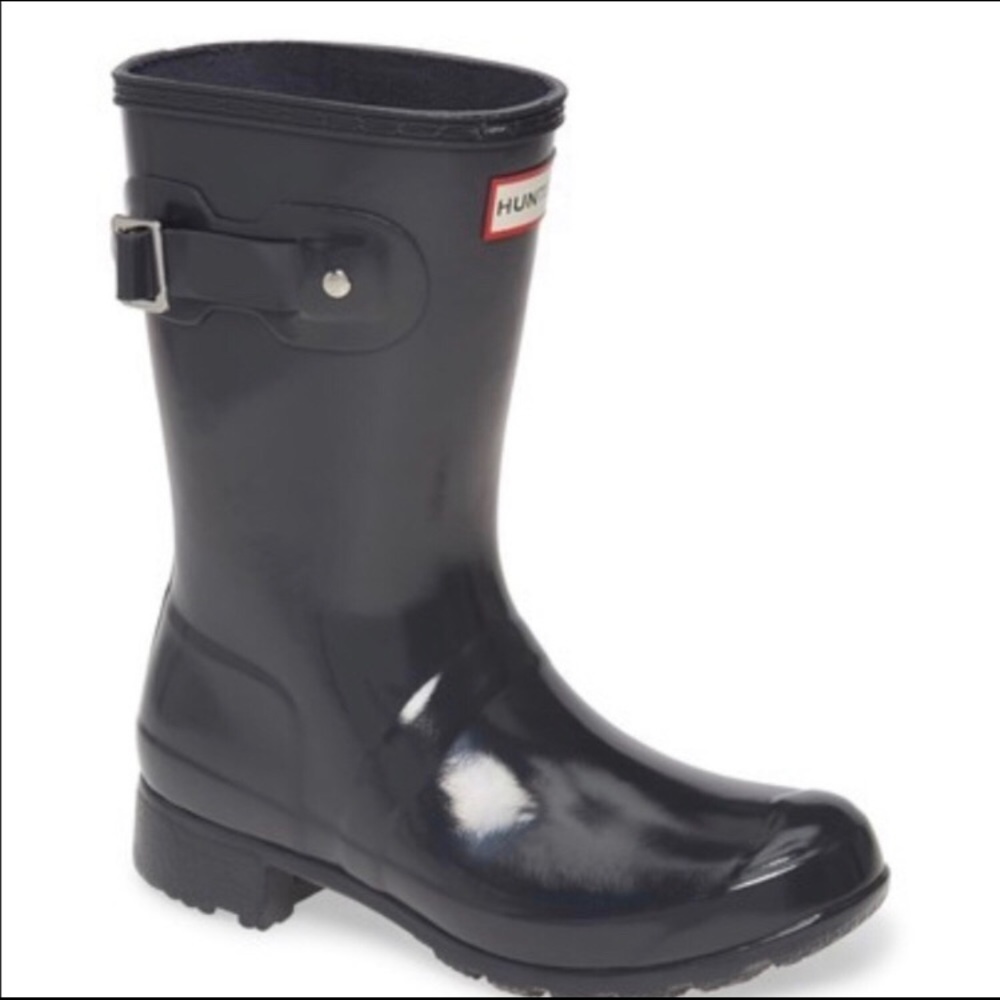 Hunter original tour short gloss packable boots